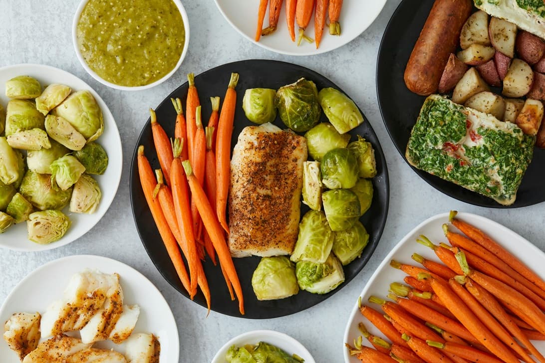 Aliments anti-inflammatoires : poisson et légumes