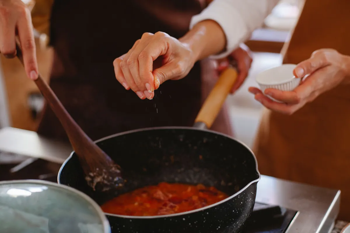Cooking at home to reduce sodium