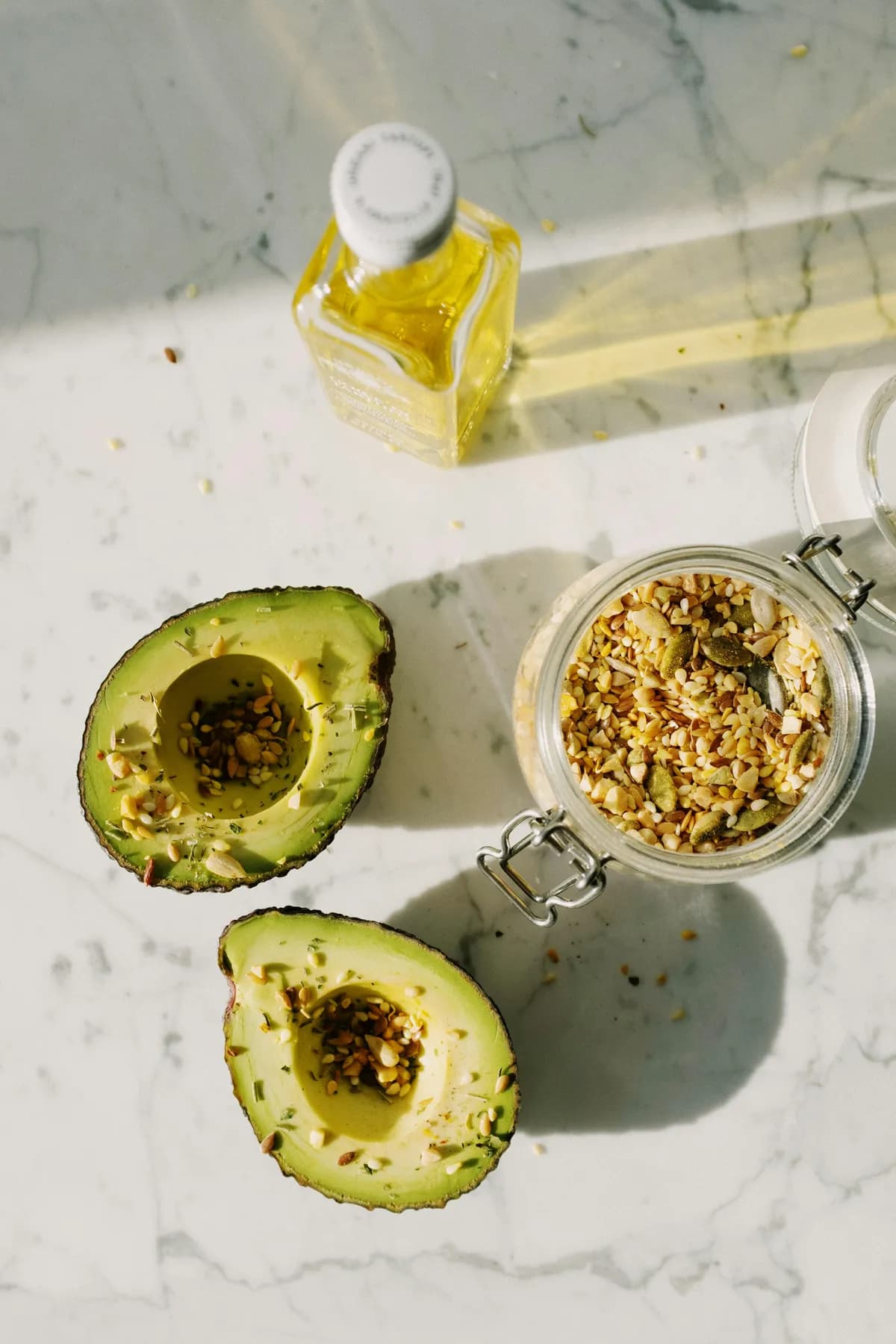 Healthy fats: fish, avocado, nuts, and olive oil