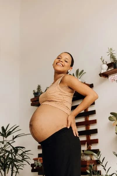 Smiling pregnant woman